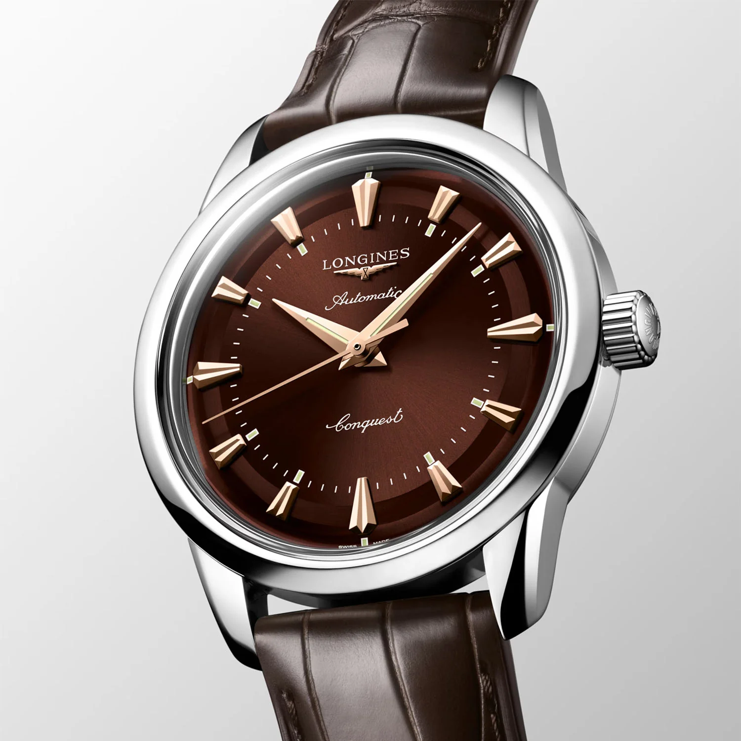 Conquest Heritage Steel 38mm Men's Automatic Strap Watch - Image 2