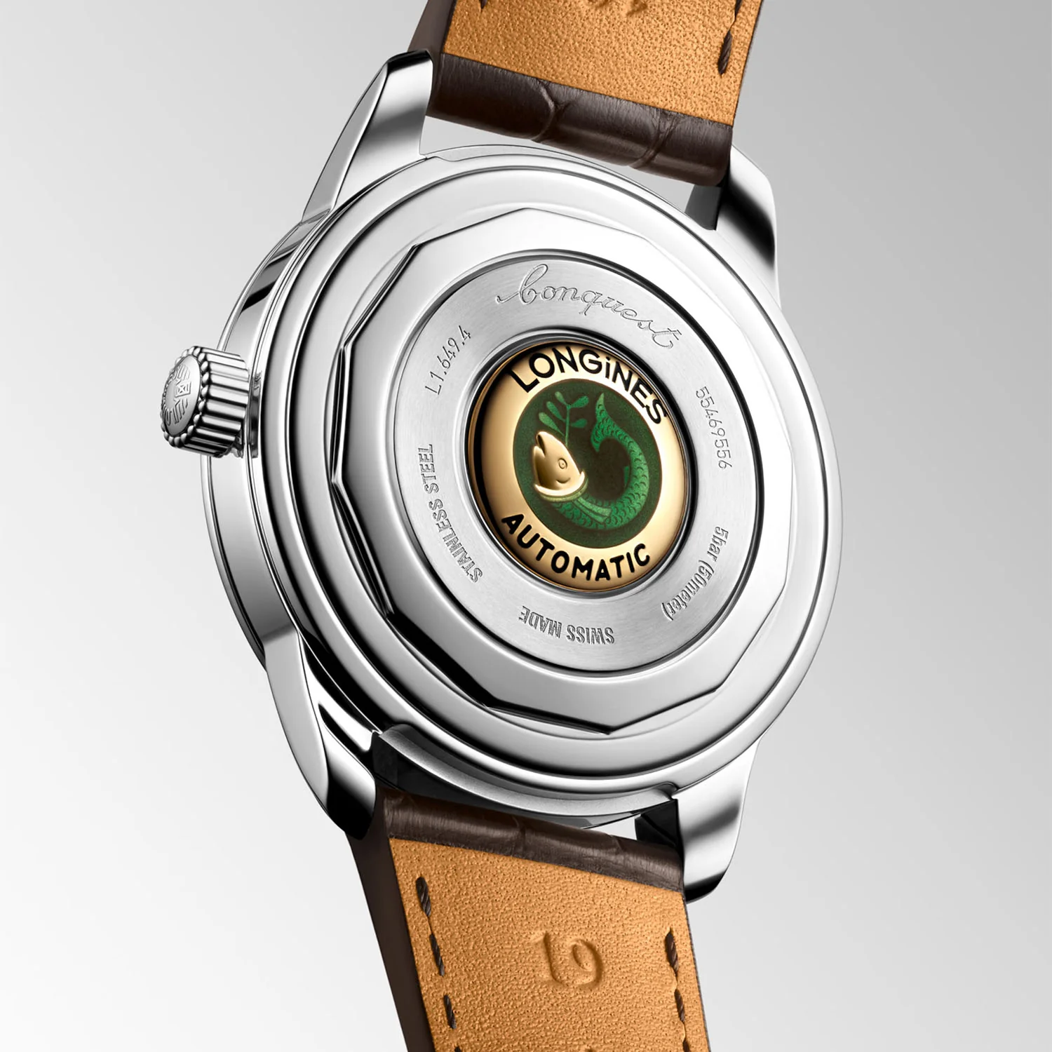 Conquest Heritage Steel 38mm Men's Automatic Strap Watch - Image 4