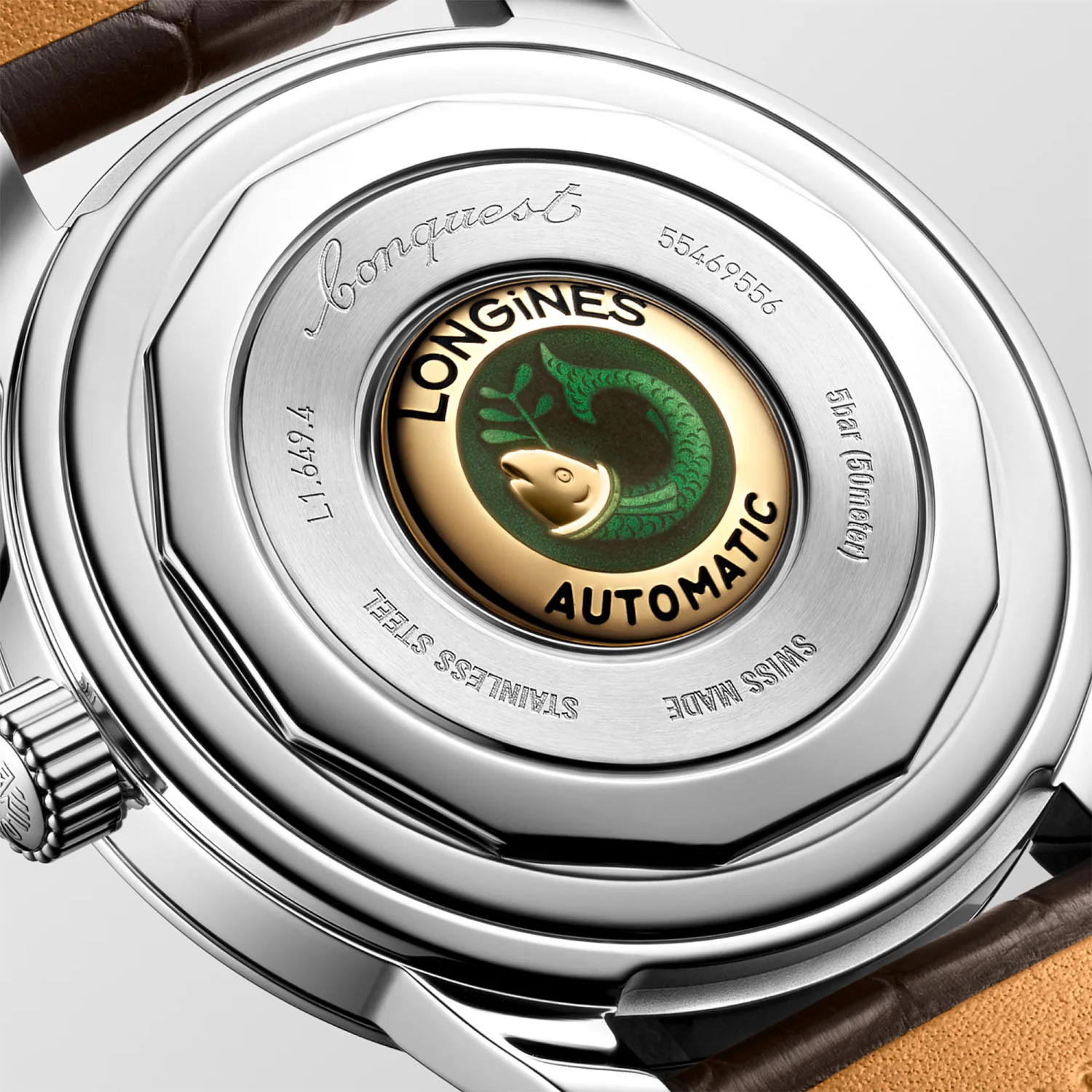Conquest Heritage Steel 38mm Men's Automatic Strap Watch - Image 5
