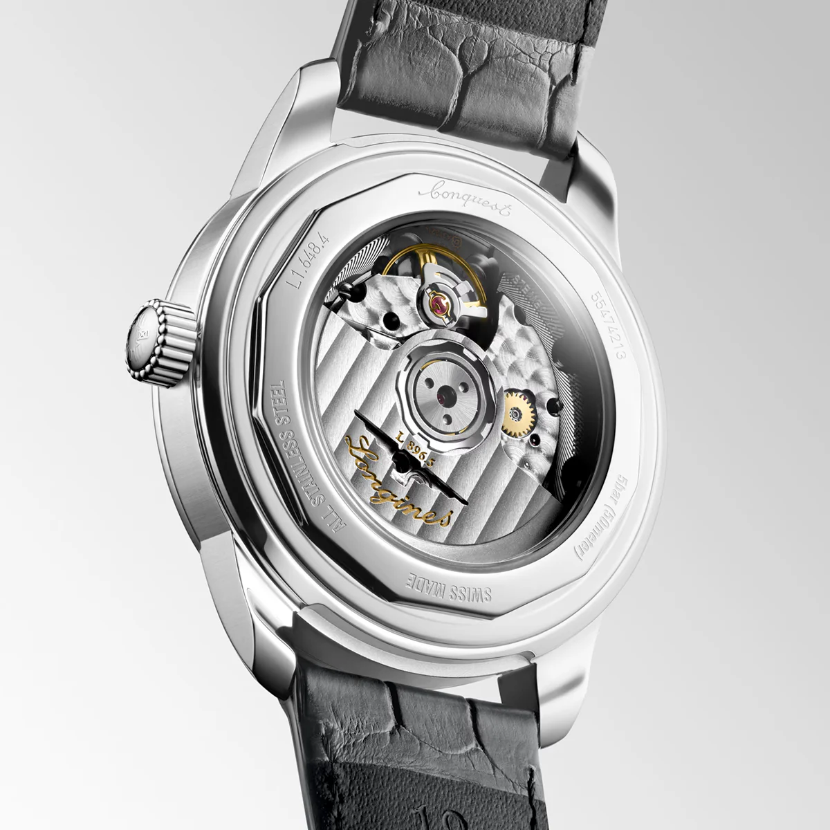 Conquest Heritage Central Power Reserve 38mm Grey Dial Watch - Image 6