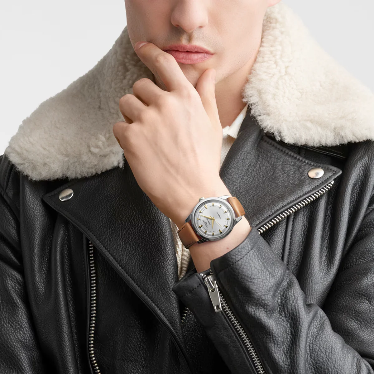 Conquest Heritage Ivory Dial Strap Watch - Image 6