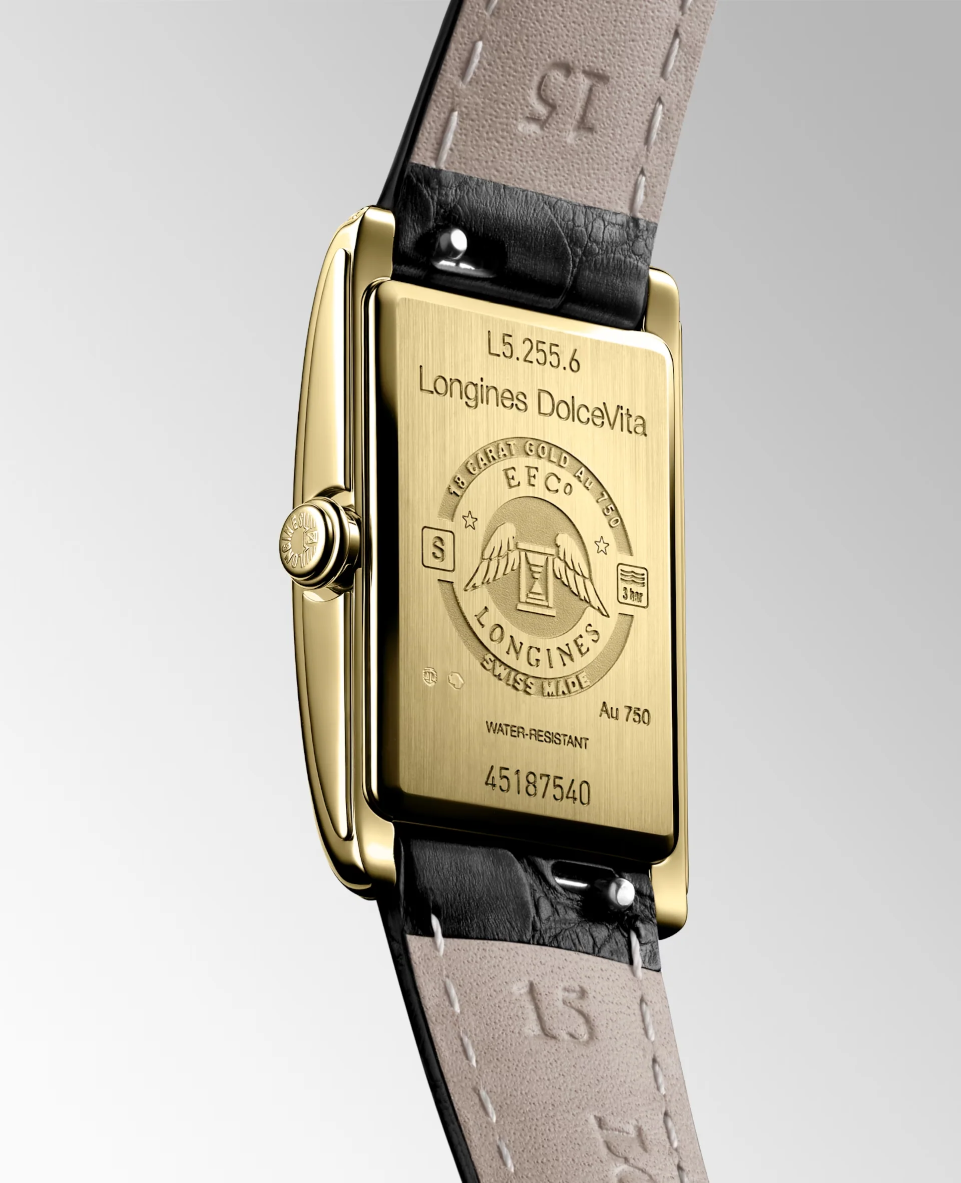 DolceVita 20.50x32mm 18ct Yellow Gold Quartz Strap Watch - Image 5