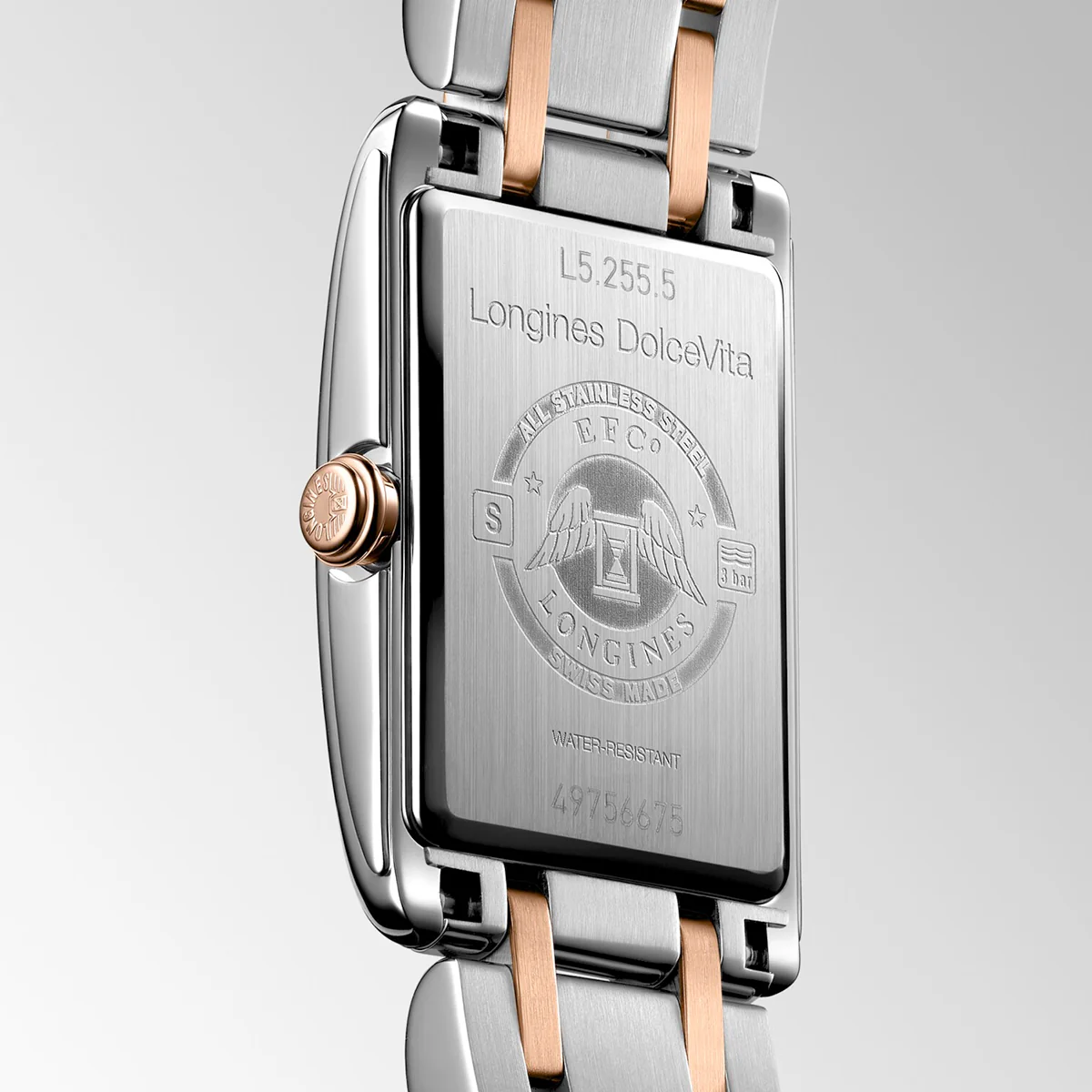 DolceVita 20.8mm x 32mm Two-Tone Silver Dial Ladies Bracelet Watch - Image 5