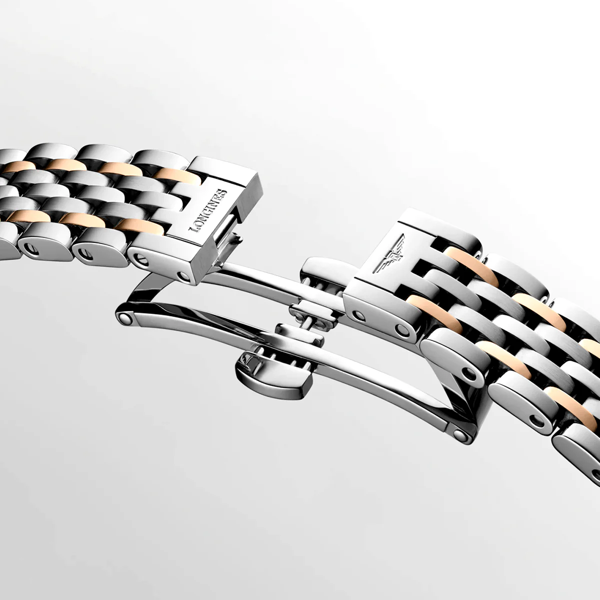 Elegant Moonphase 30mm Two-Tone Mother of Pearl Dial Bracelet Watch - Image 3