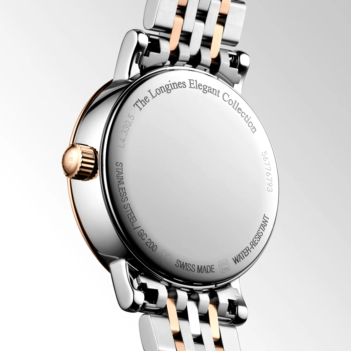 Elegant Moonphase 30mm Two-Tone Mother of Pearl Dial Bracelet Watch - Image 4
