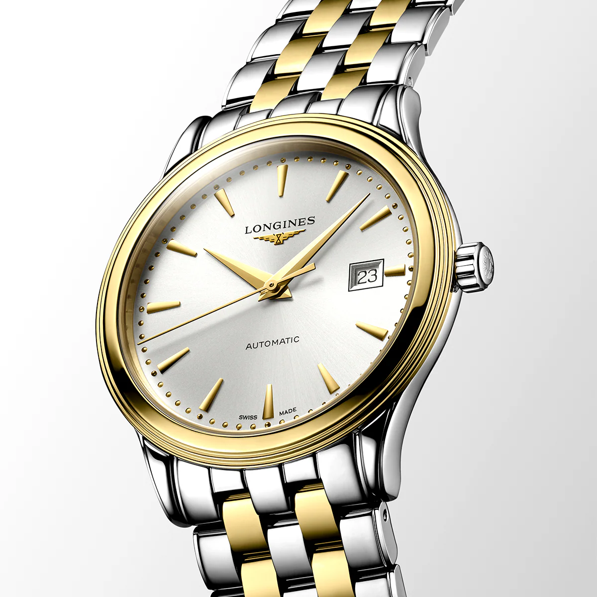 Flagship 40mm Silver Dial Two-Tone Automatic Bracelet Watch - Image 3