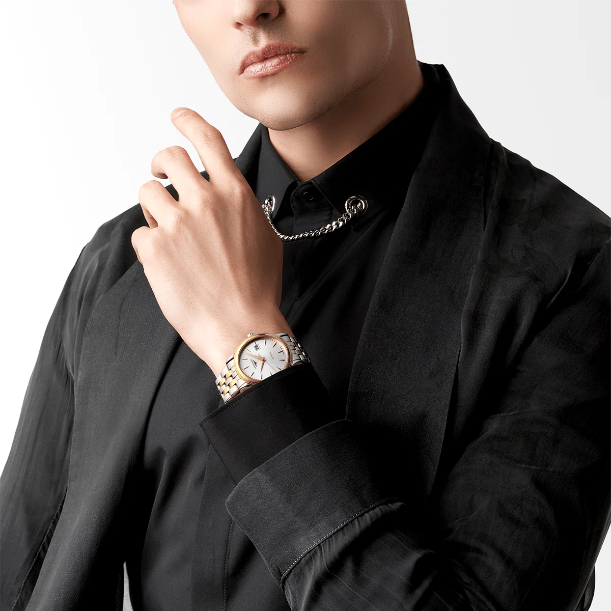 Flagship 40mm Silver Dial Two-Tone Automatic Bracelet Watch - Image 4
