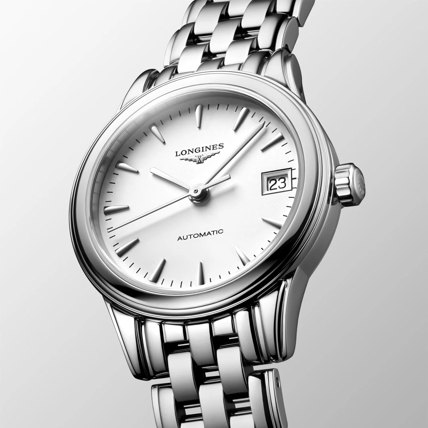 Flagship Classic 26mm White Dial Automatic Bracelet Watch - Image 3