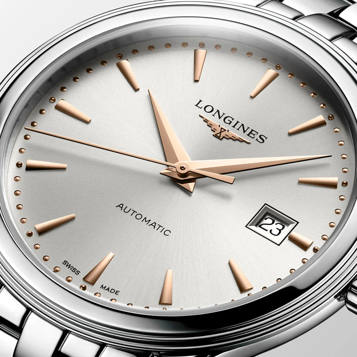 Flagship Classic 40mm Silver Dial Automatic Bracelet Watch - Image 2
