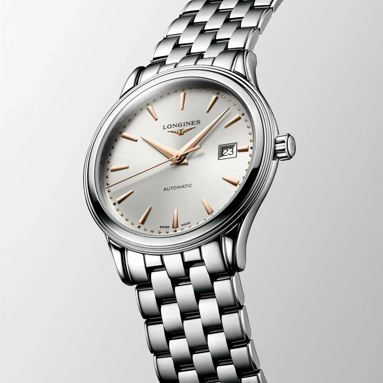 Flagship Classic 40mm Silver Dial Automatic Bracelet Watch - Image 3