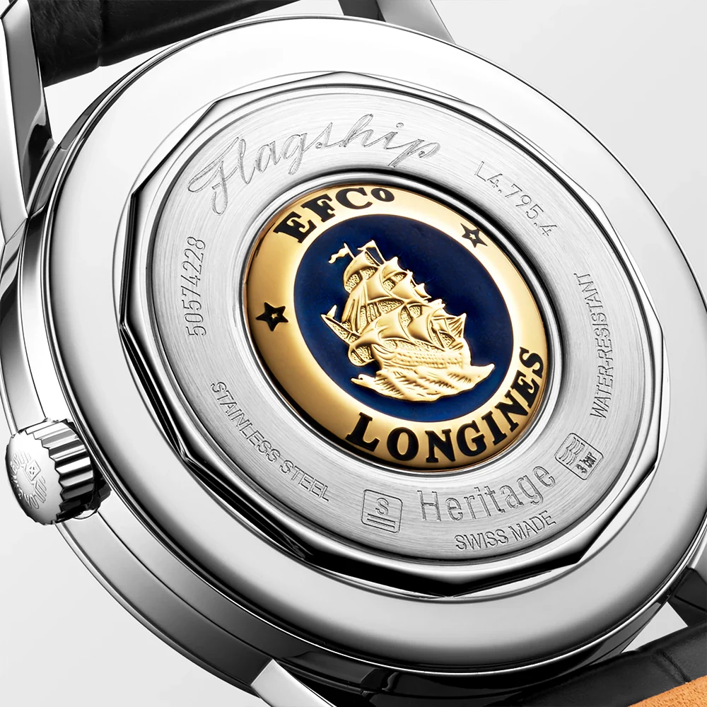 Flagship Heritage 38.5mm Ivory/Gold Dial Automatic Strap Watch - Image 3