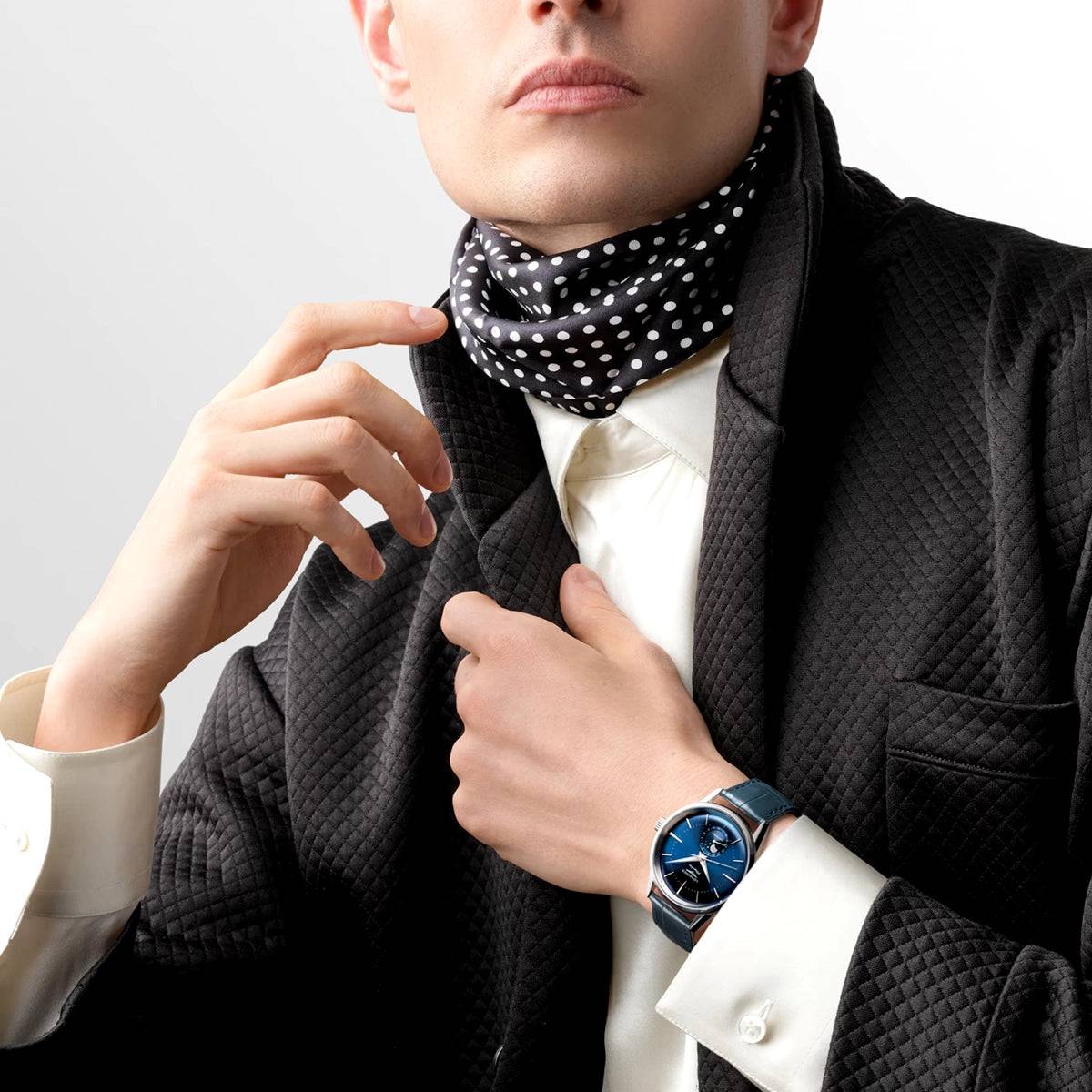 Flagship Heritage 38.5mm Blue Sunray Dial Leather Strap Watch - Image 2