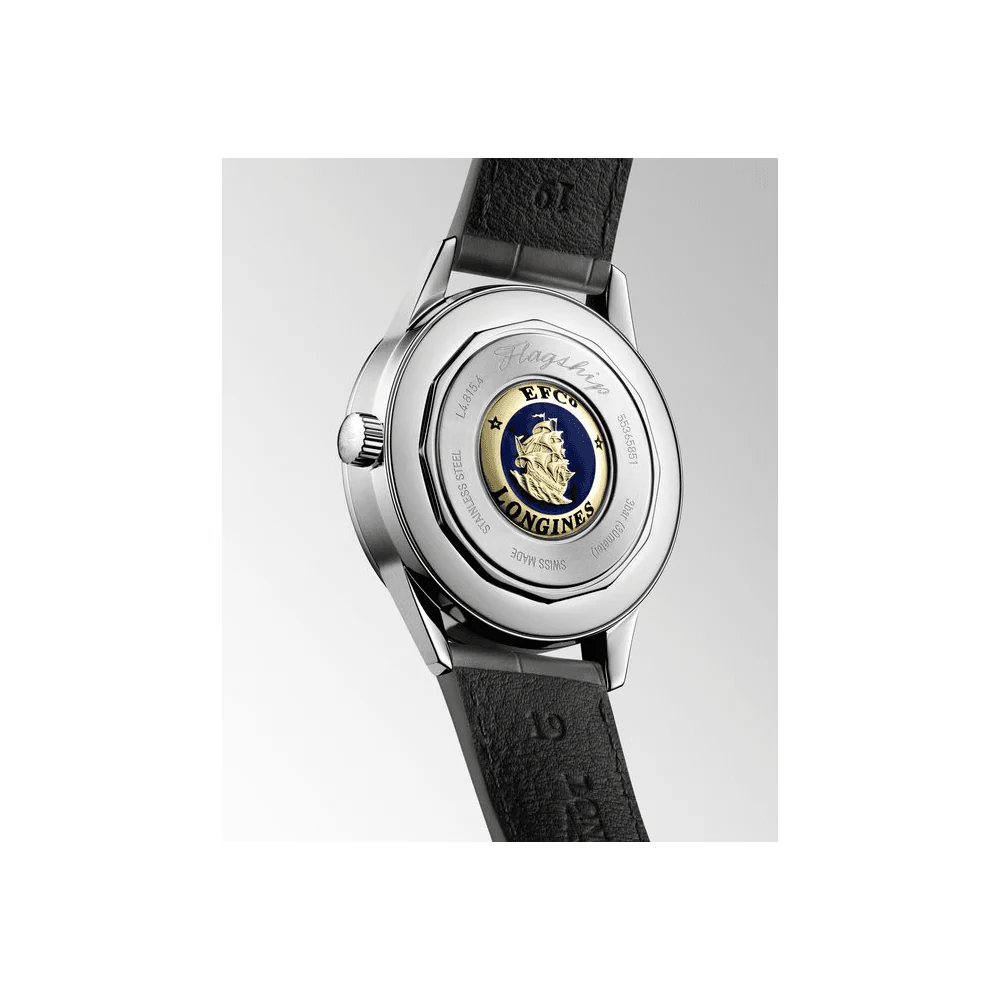 Flagship Heritage 38.5mm Grey Dial Moon-Phase Automatic Strap Watch - Image 6