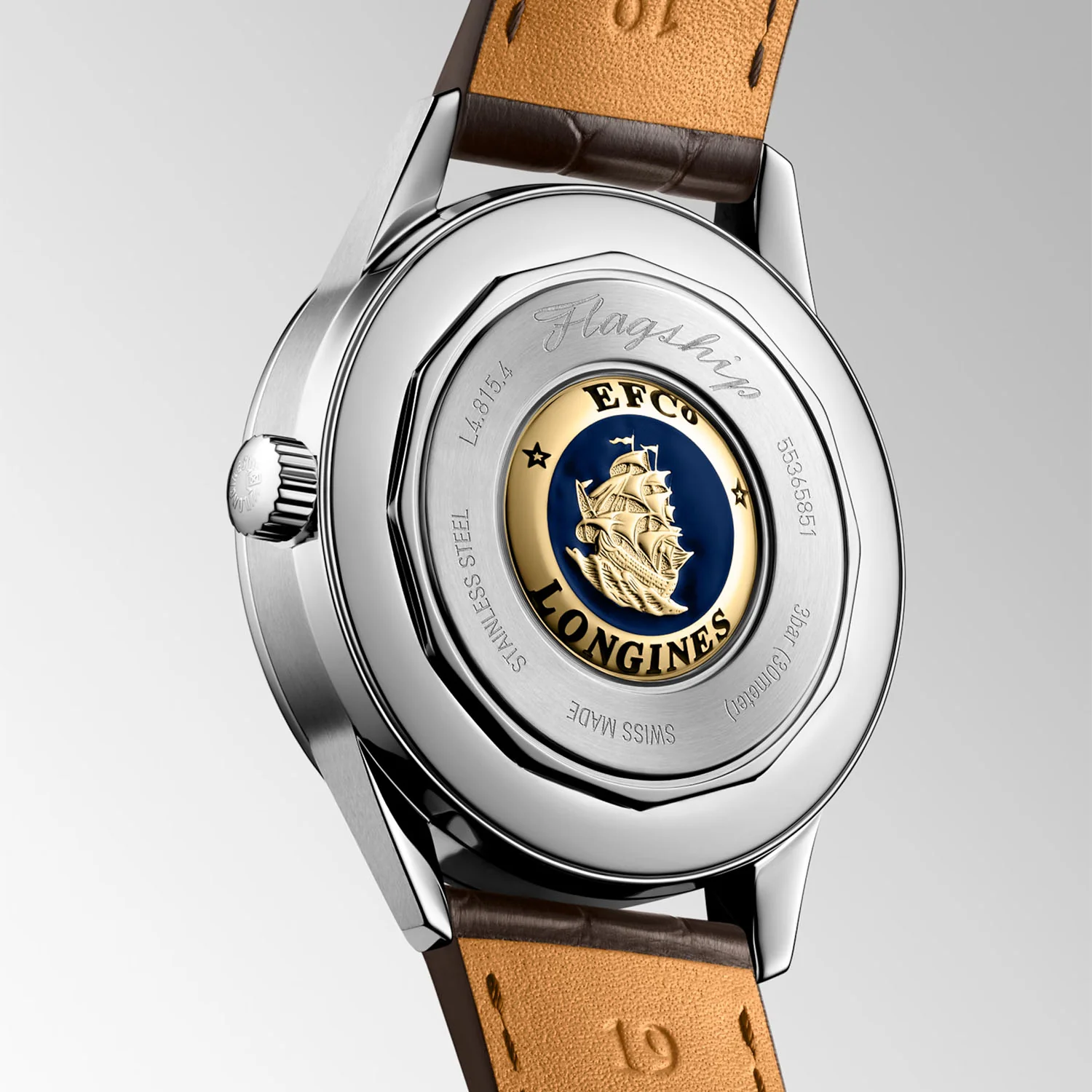 Flagship Heritage Moonphase 38.5mm Sunray Beige Dial Strap Watch - Image 4