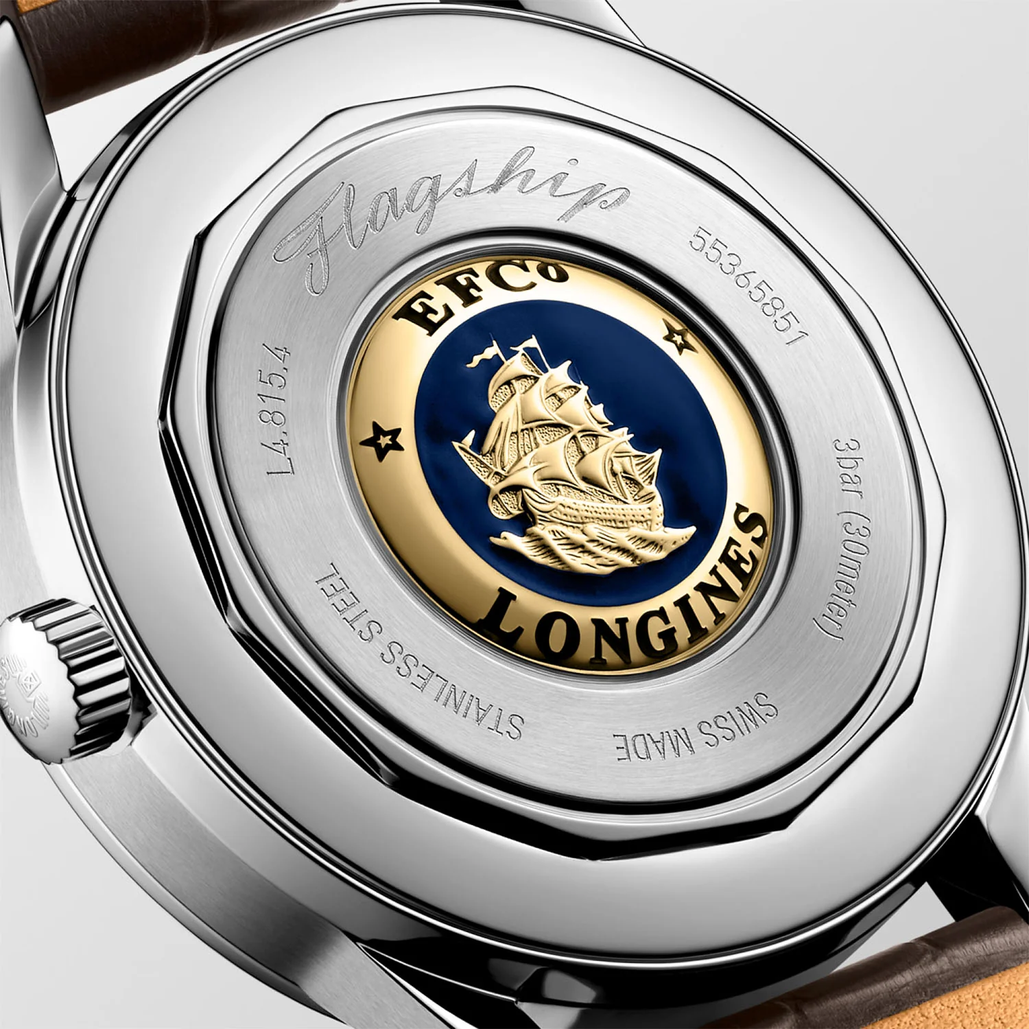 Flagship Heritage Moonphase 38.5mm Sunray Beige Dial Strap Watch - Image 5