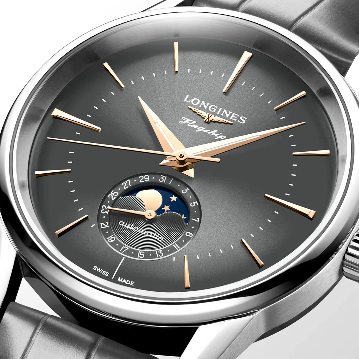 Flagship Heritage Moonphase 38.5mm Dark Grey Dial Automatic Watch - Image 2