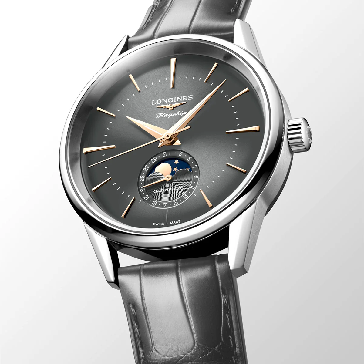 Flagship Heritage Moonphase 38.5mm Dark Grey Dial Automatic Watch - Image 3