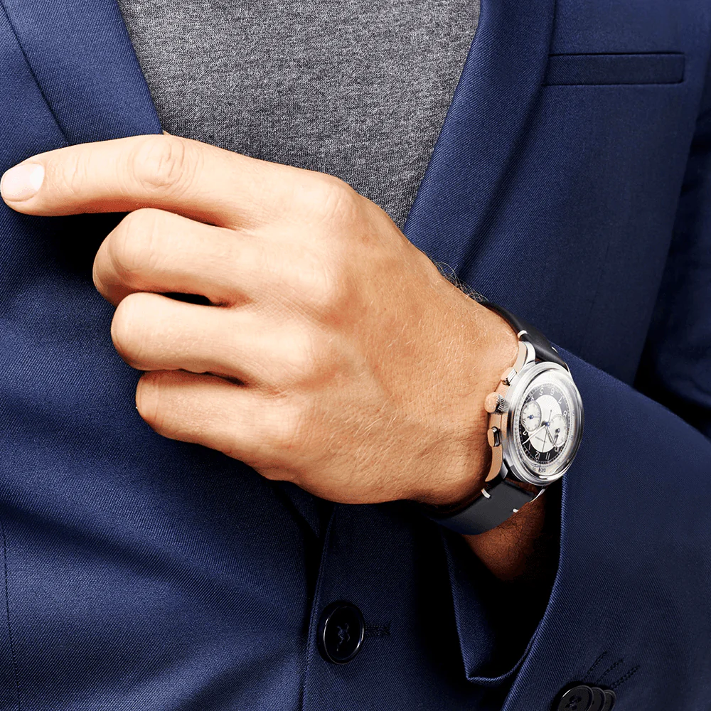Heritage Classic Tuxedo Silver/Black Dial Automatic Chronograph Watch - Image 2