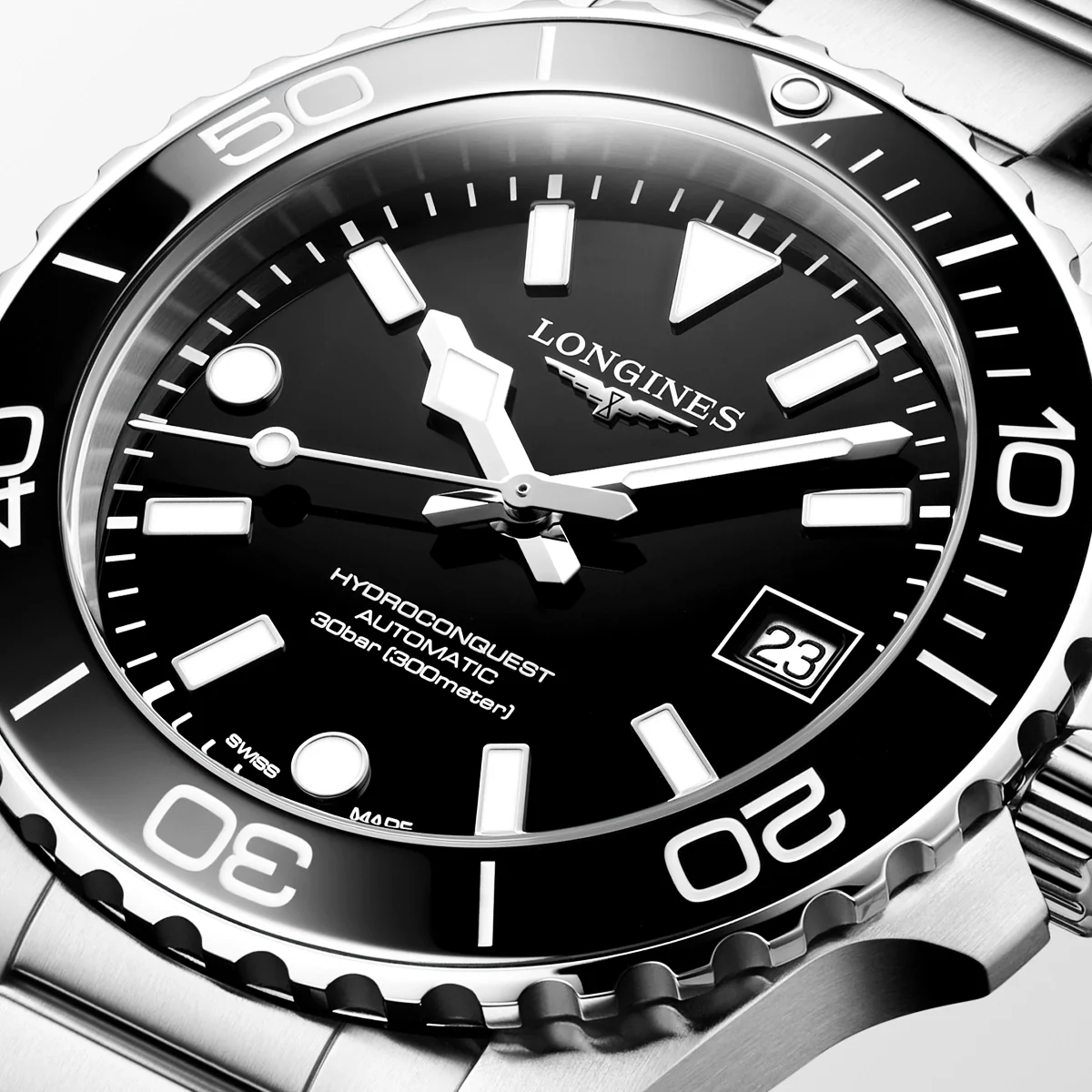 HydroConquest 39mm Black Dial & Ceramic Bezel Automatic Watch - Image 3