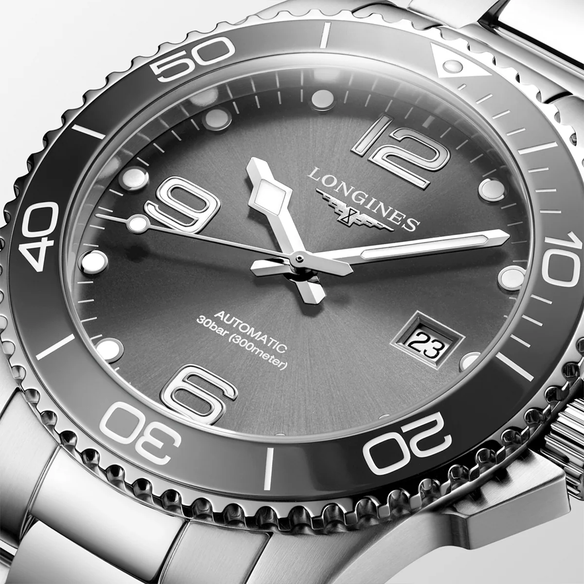 HydroConquest 41mm Grey Dial & Bezel Automatic Bracelet Watch - Image 4