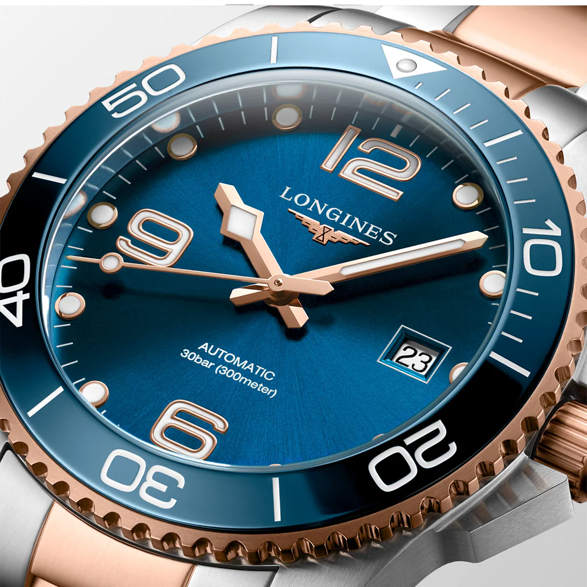 HydroConquest 41mm Two-Tone Blue Dial Men's Bracelet Watch - Image 4