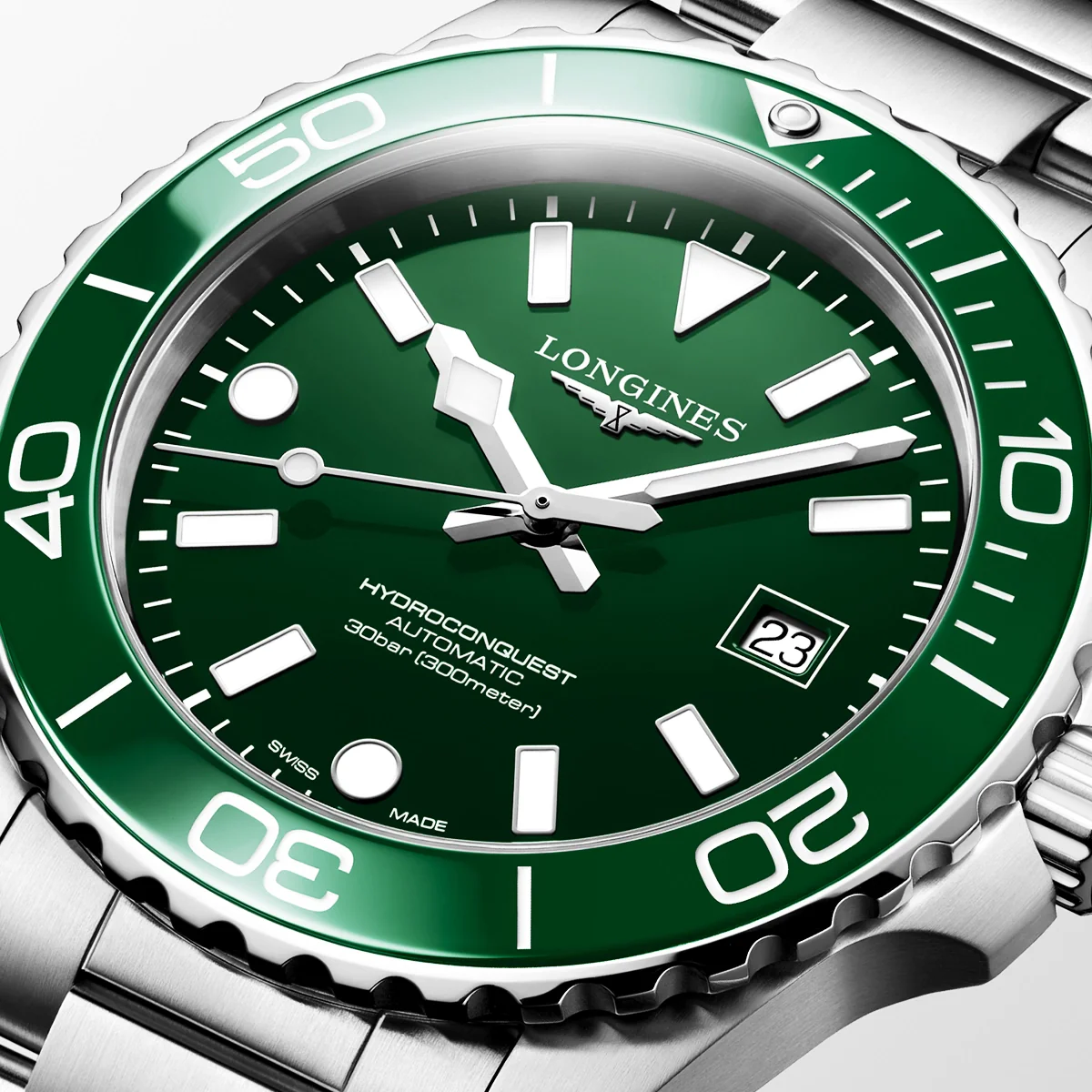 HydroConquest 42mm Green Dial & Ceramic Bezel Automatic Watch - Image 3