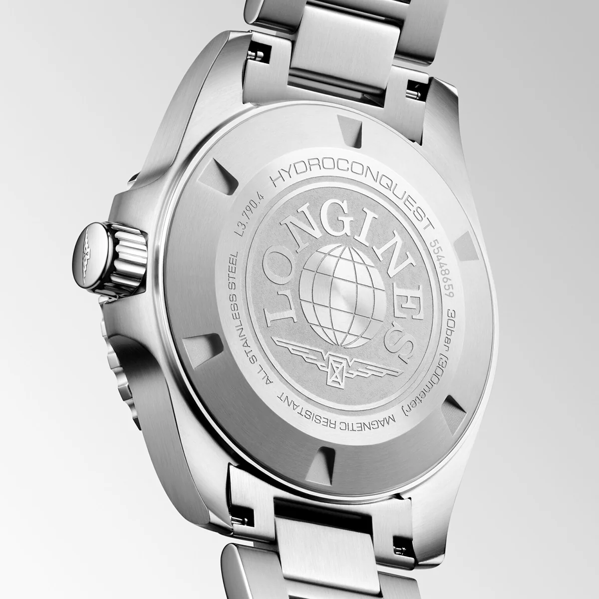 HydroConquest GMT 41mm Black Dial Automatic Bracelet Watch - Image 4