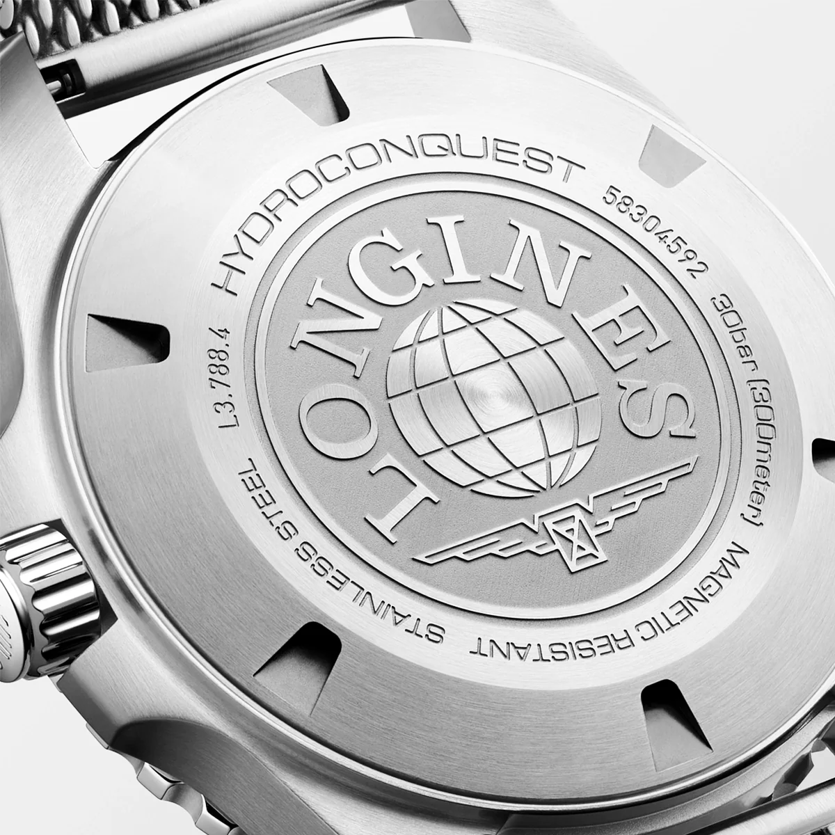 HydroConquest 42mm Ice Blue Dial Milanese Bracelet Watch - Image 4