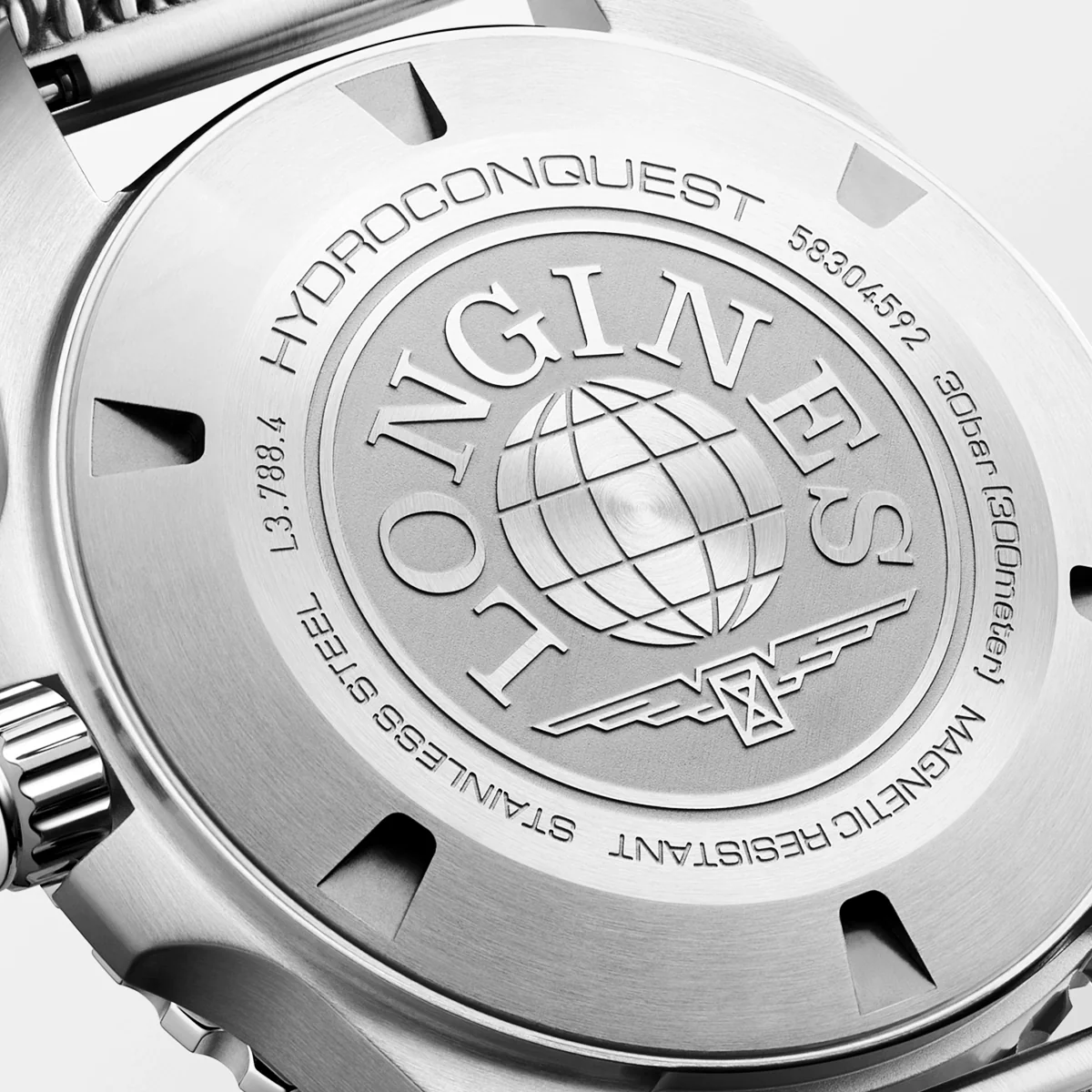 HydroConquest 42mm Grey Ceramic Bezel Milanese Bracelet Watch - Image 4