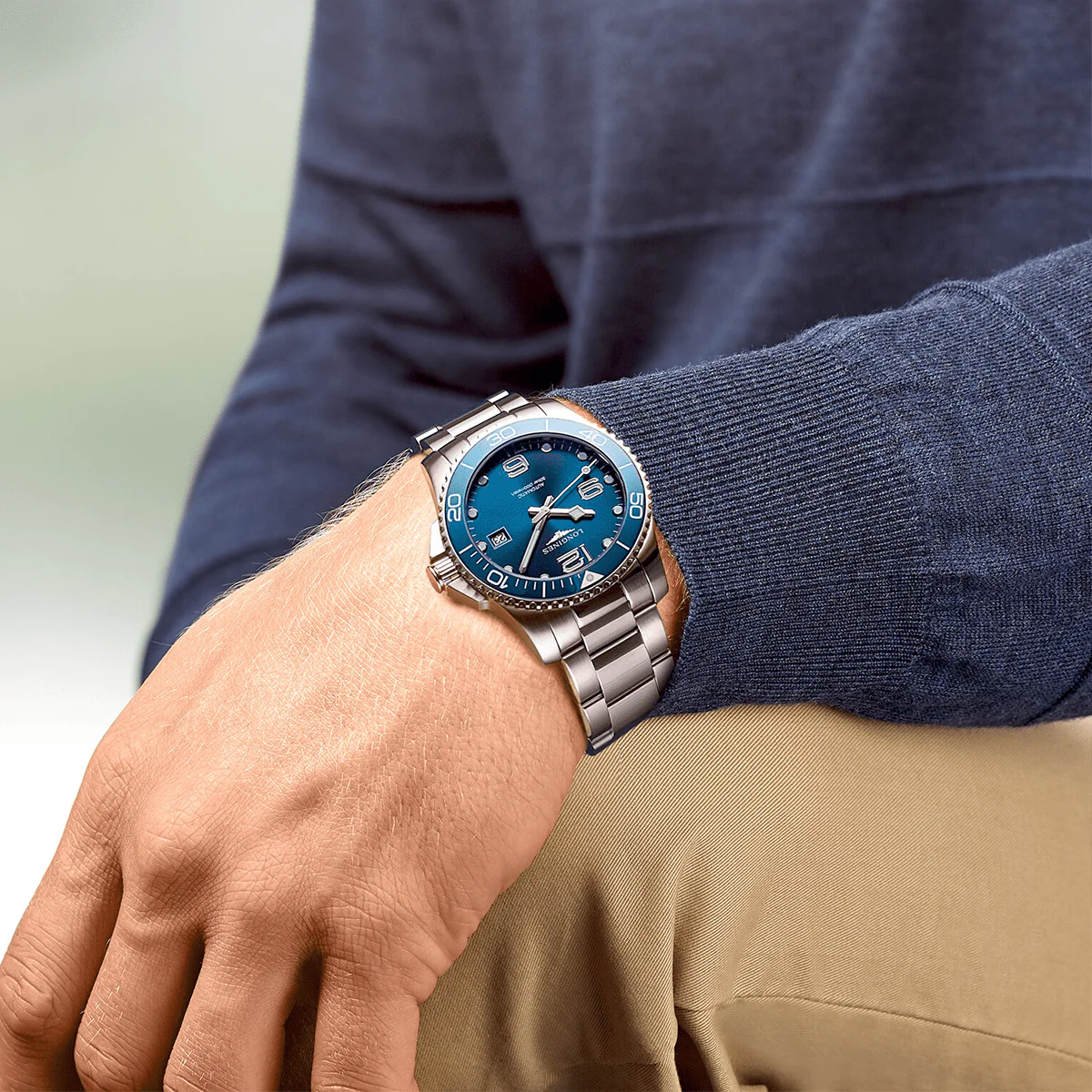 HydroConquest Steel 41mm Automatic Bracelet Watch - Image 3