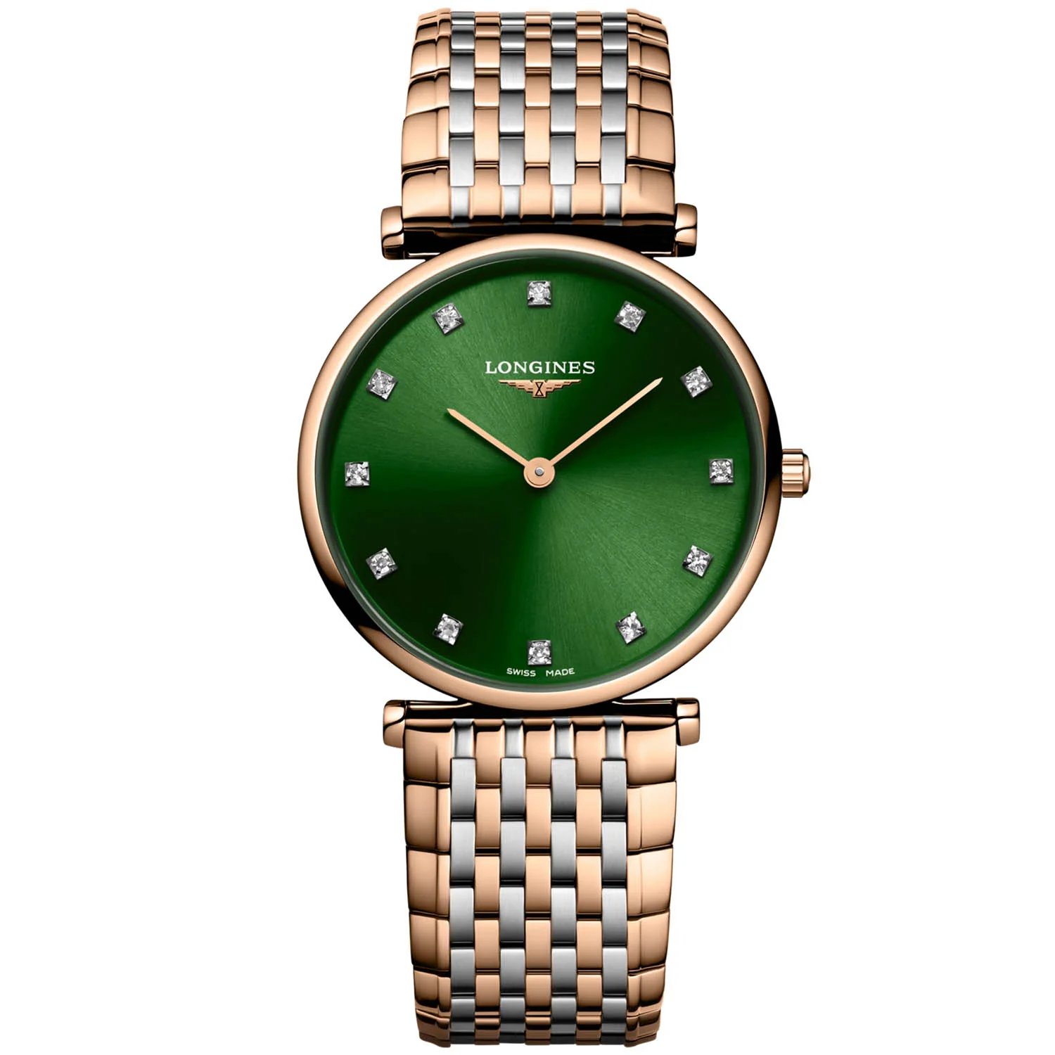 La Grande Classique 29mm Steel and Rose Gold PVD Green Dial Watch