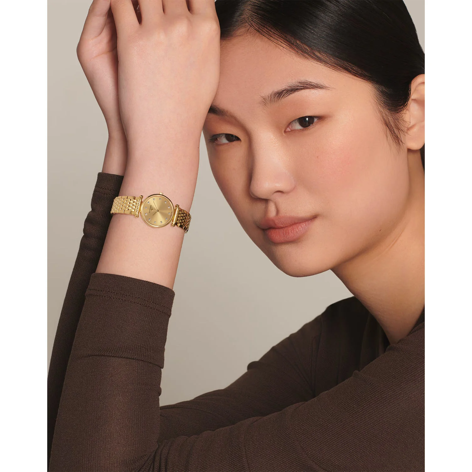 La Grande Classique 24mm Gold PVD Diamond Dial Ladies Bracelet Watch - Image 7
