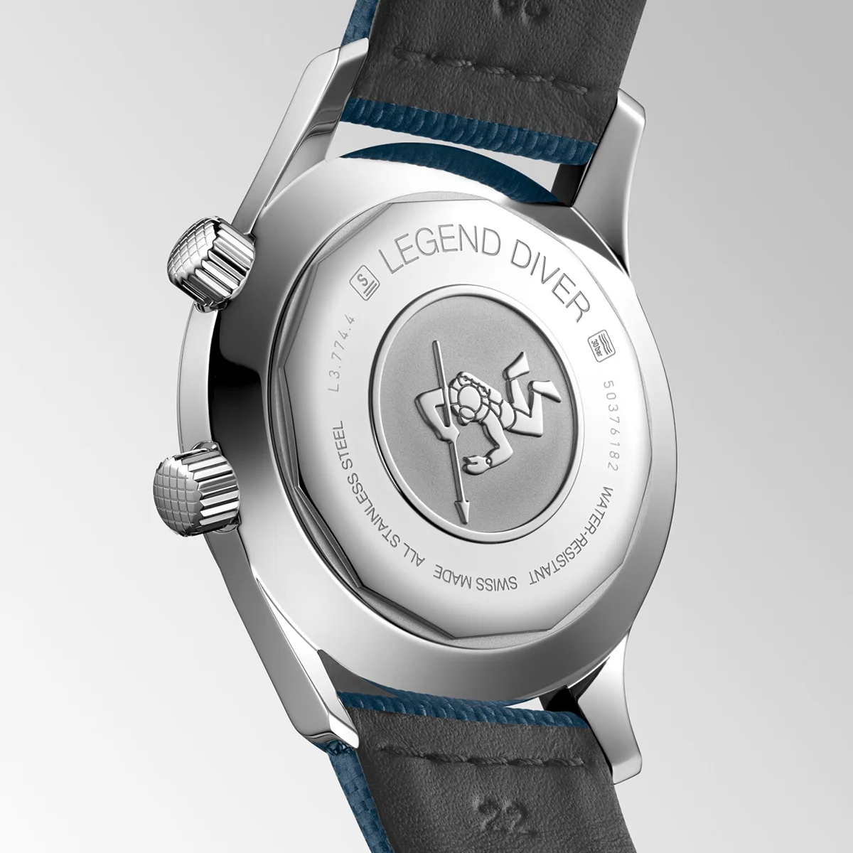 Legend Diver 42mm Blue Gradient Dial Men's Leather Strap Watch - Image 5