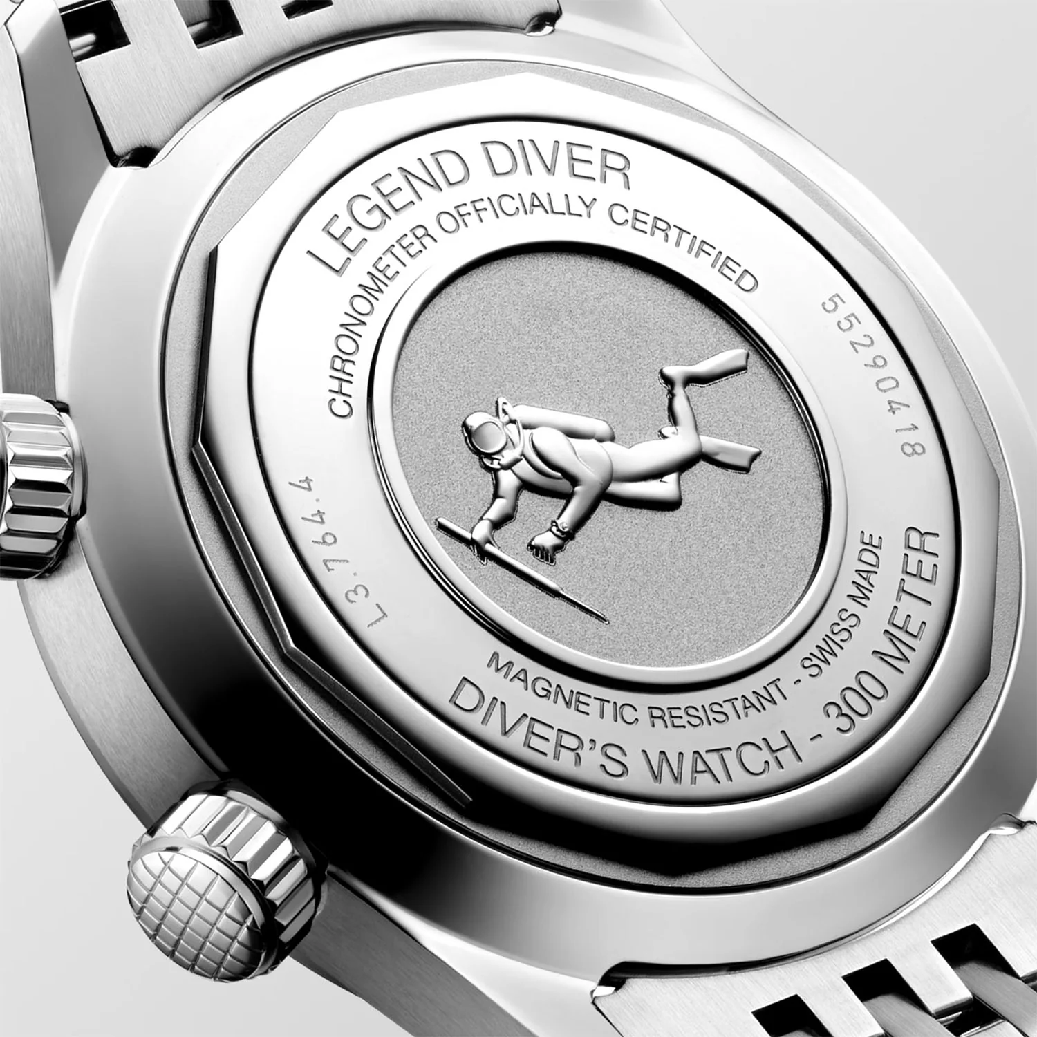 Legend Diver 39mm White Dial Men's Automatic Bracelet Watch - Image 4