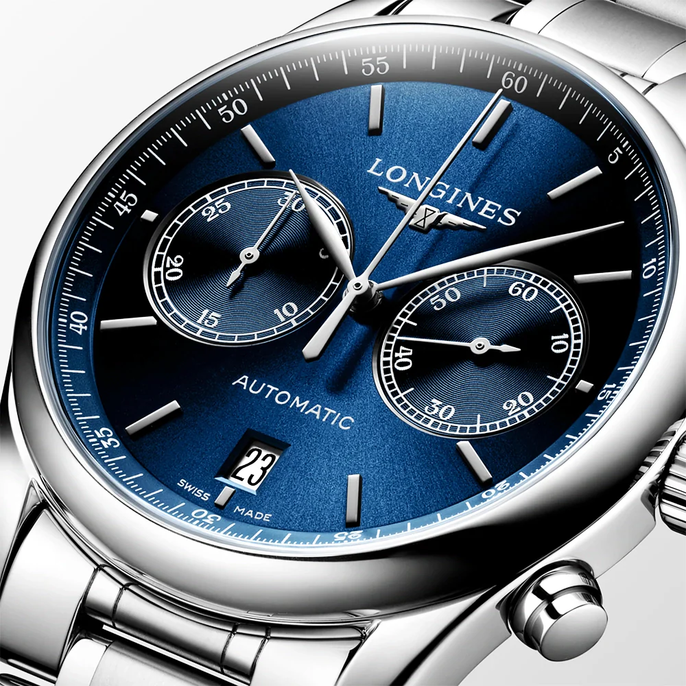 Master 40mm Blue Dial Automatic Chronograph Bracelet Watch - Image 2