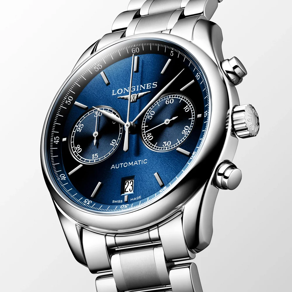 Master 40mm Blue Dial Automatic Chronograph Bracelet Watch - Image 4
