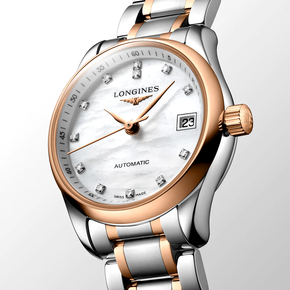 Master Collection 25.5mm Two-Tone Diamond Dial Bracelet Watch - Image 2