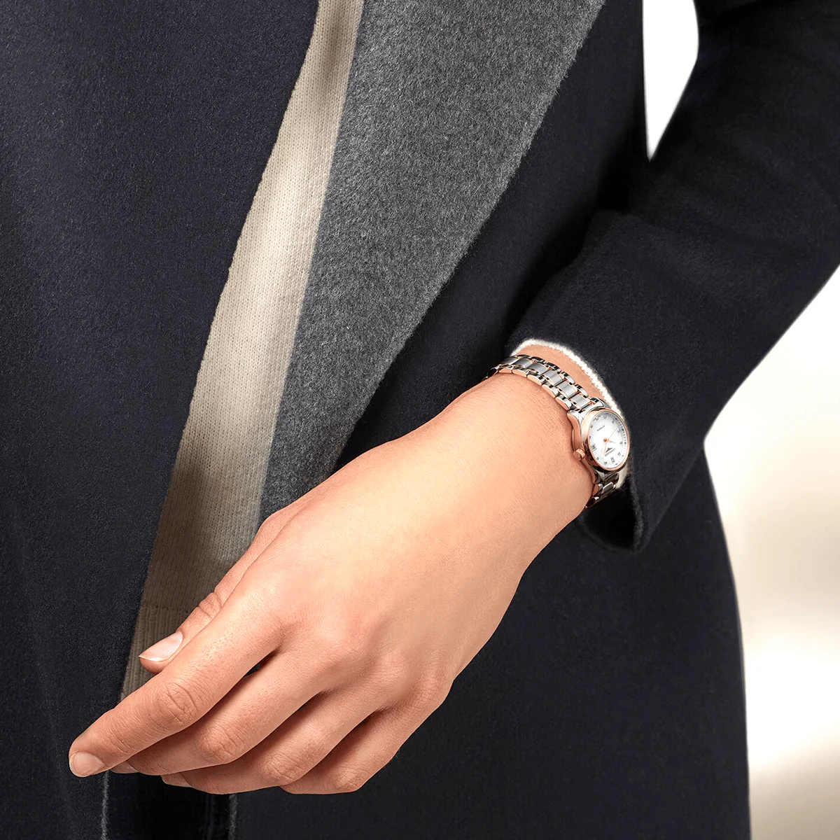 Master Collection 25.5mm Two-Tone Diamond Dial Bracelet Watch - Image 3