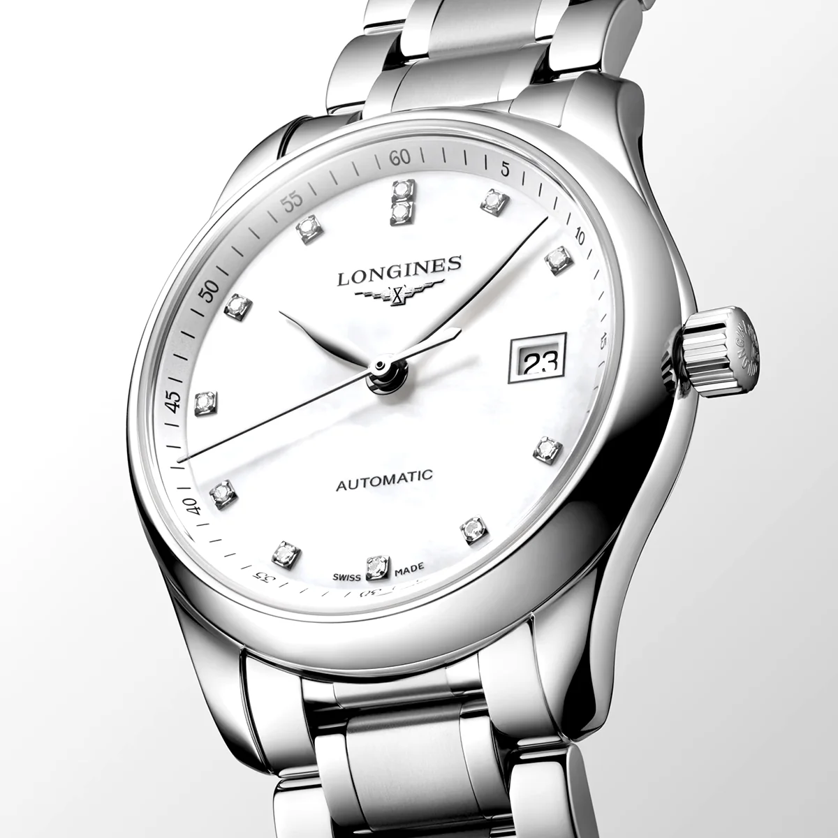 Master Collection 29mm White Mother of Pearl Diamond Dial Watch - Image 3
