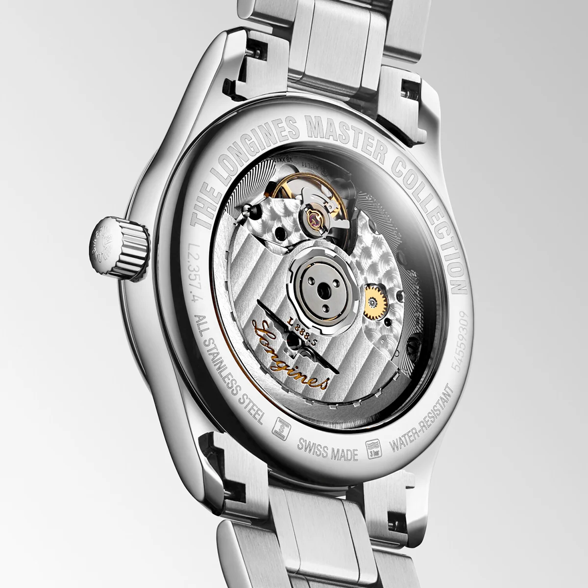 Master Collection 34mm Silver Arabic Dial Automatic Bracelet Watch - Image 3