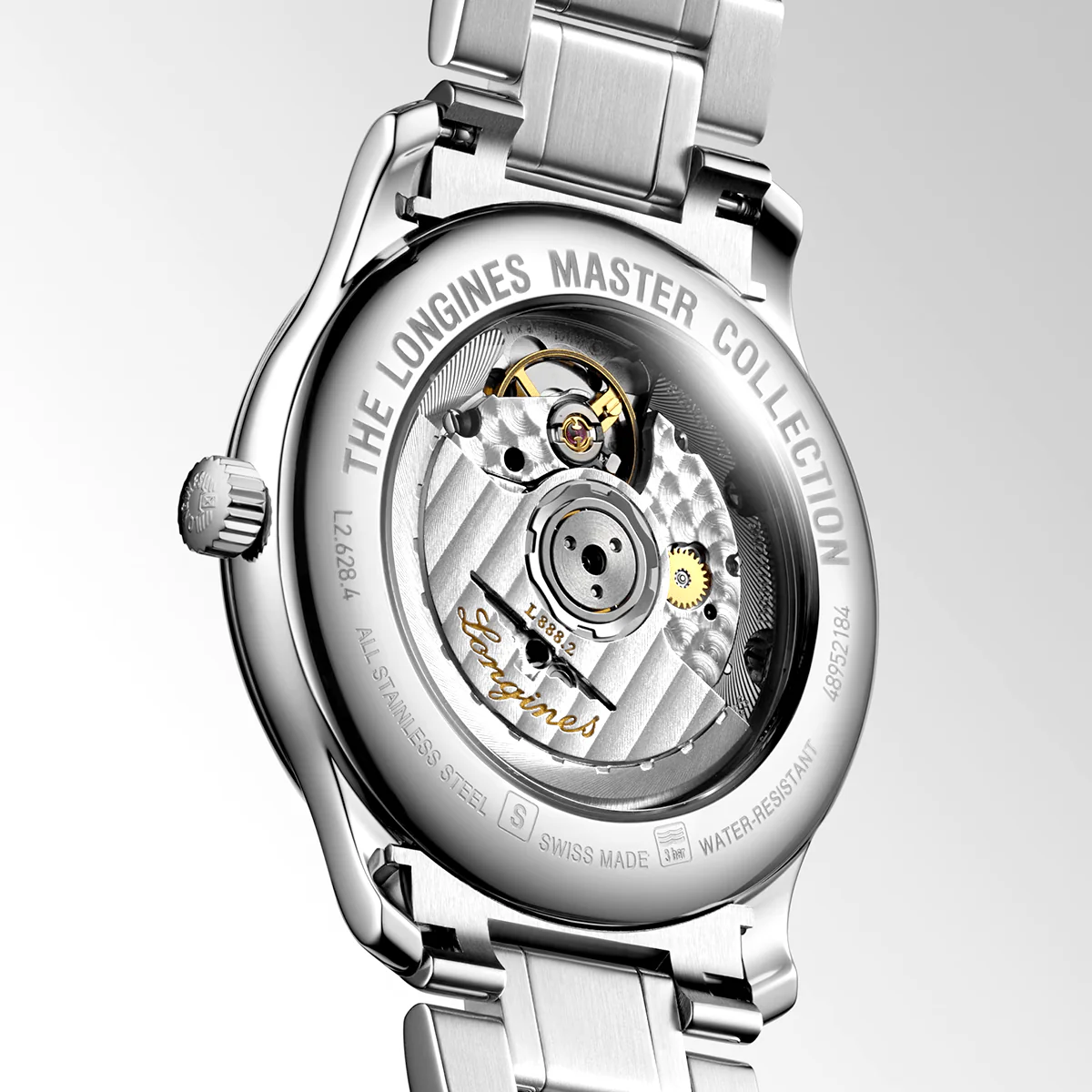 Master Collection 38.5mm Silver Arabic Dial Automatic Bracelet Watch - Image 3