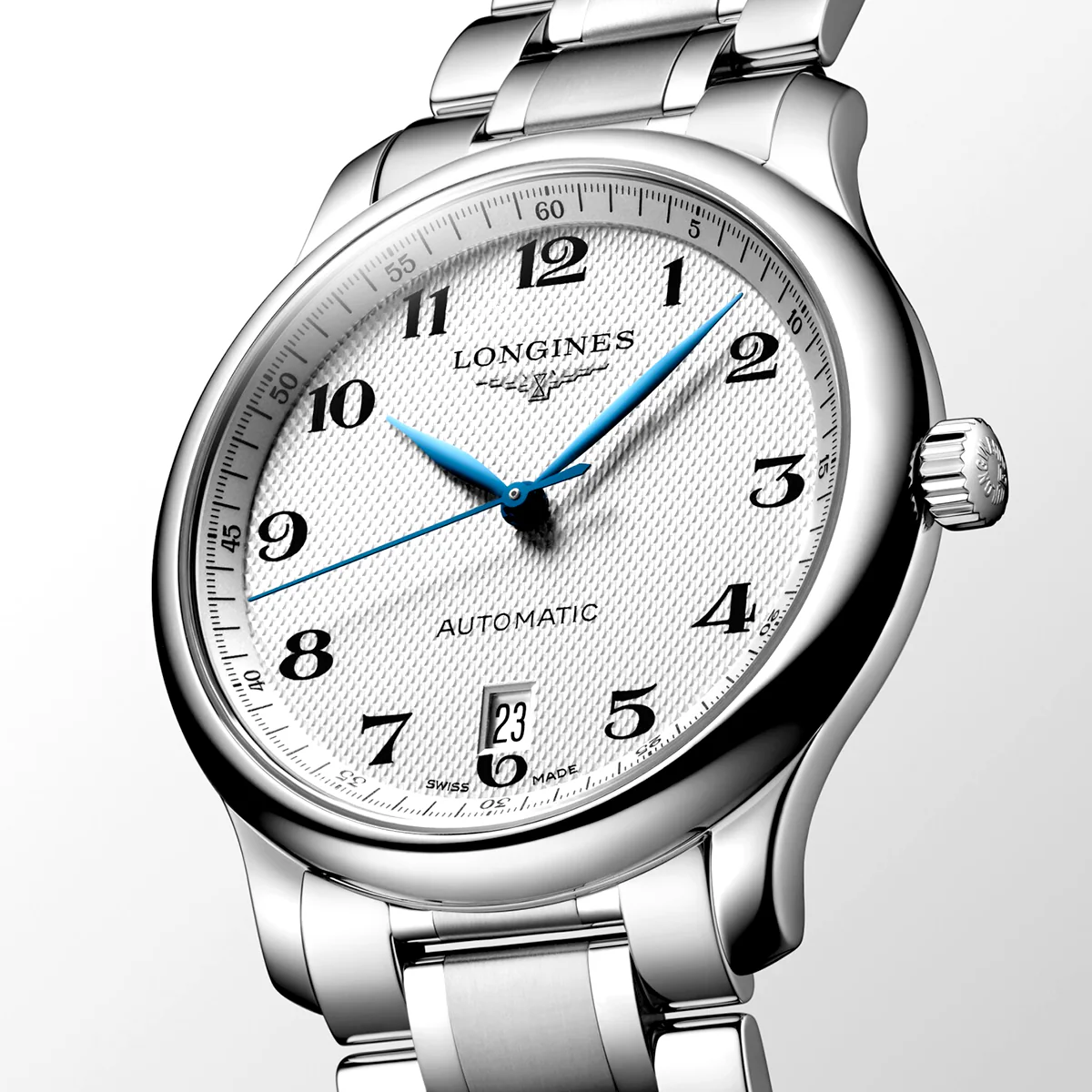 Master Collection 38.5mm Silver Arabic Dial Automatic Bracelet Watch - Image 4
