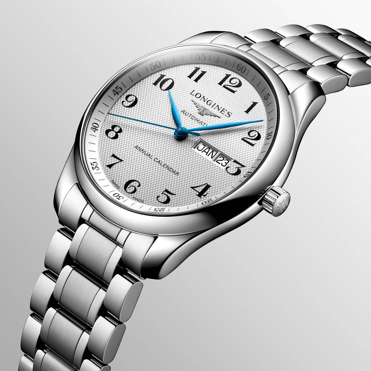 Master Collection Annual Calendar 42mm Silver Dial Automatic Watch - Image 4
