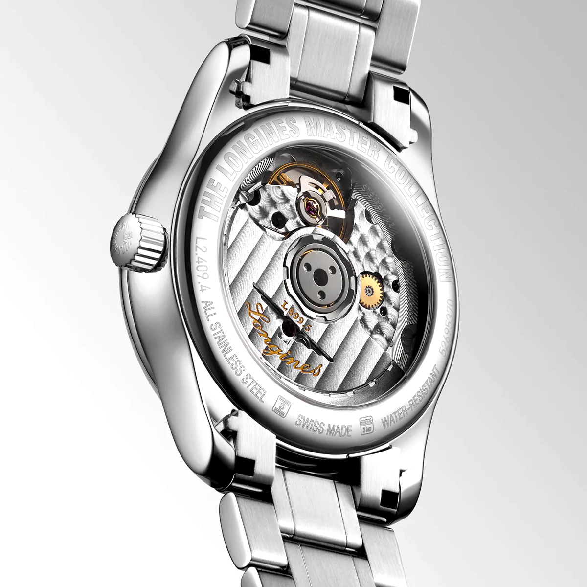 Master Collection Moonphase 34mm Diamond Dial Bracelet Watch - Image 5