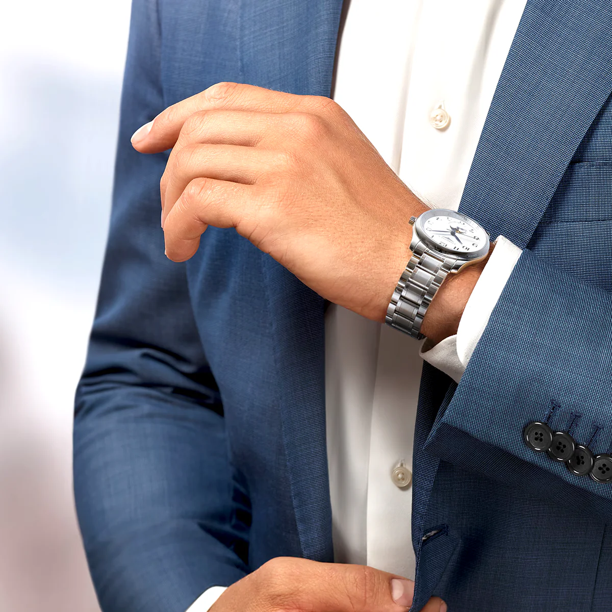 Master Collection Moonphase 40mm Silver Dial Men's Bracelet Watch - Image 2