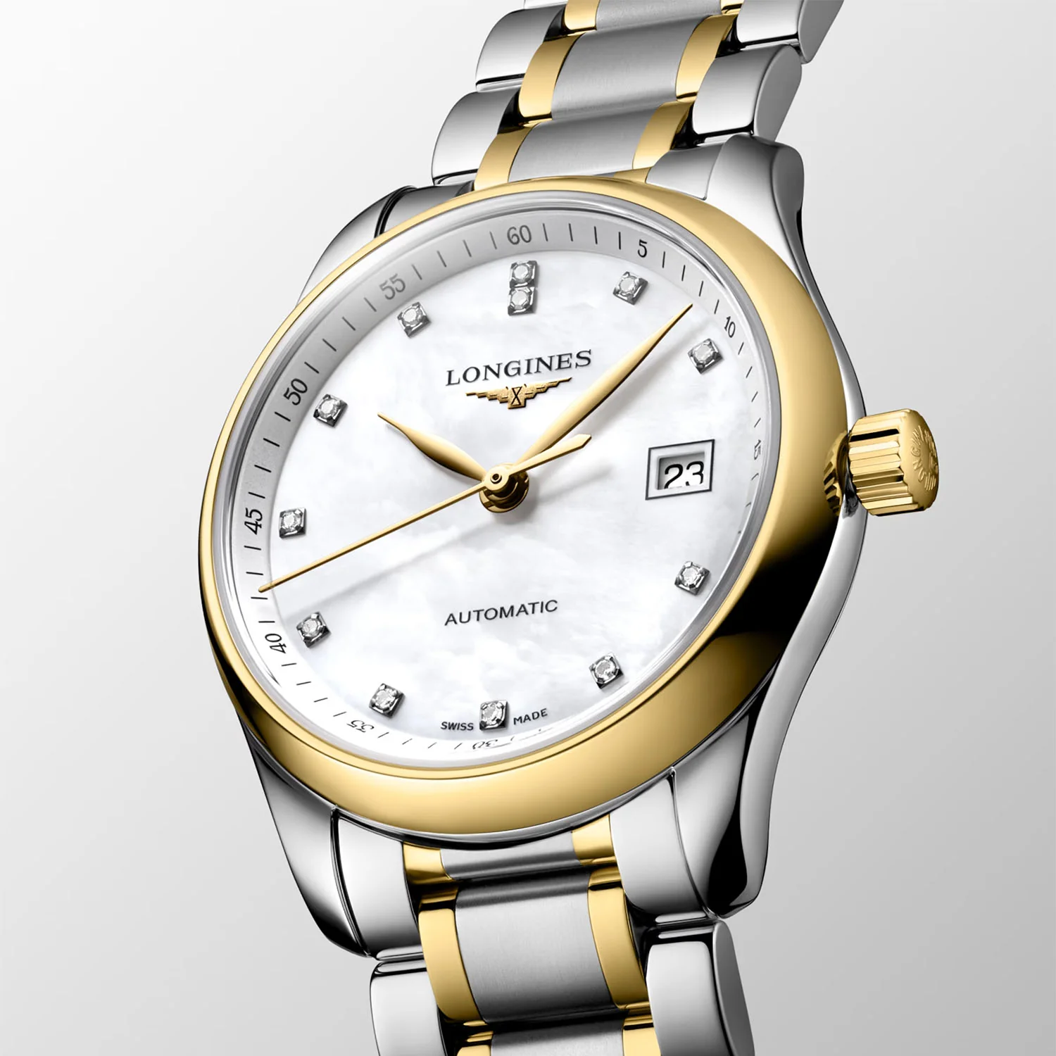 Master Collection 29mm Two-Tone Diamond Dial Bracelet Watch - Image 3