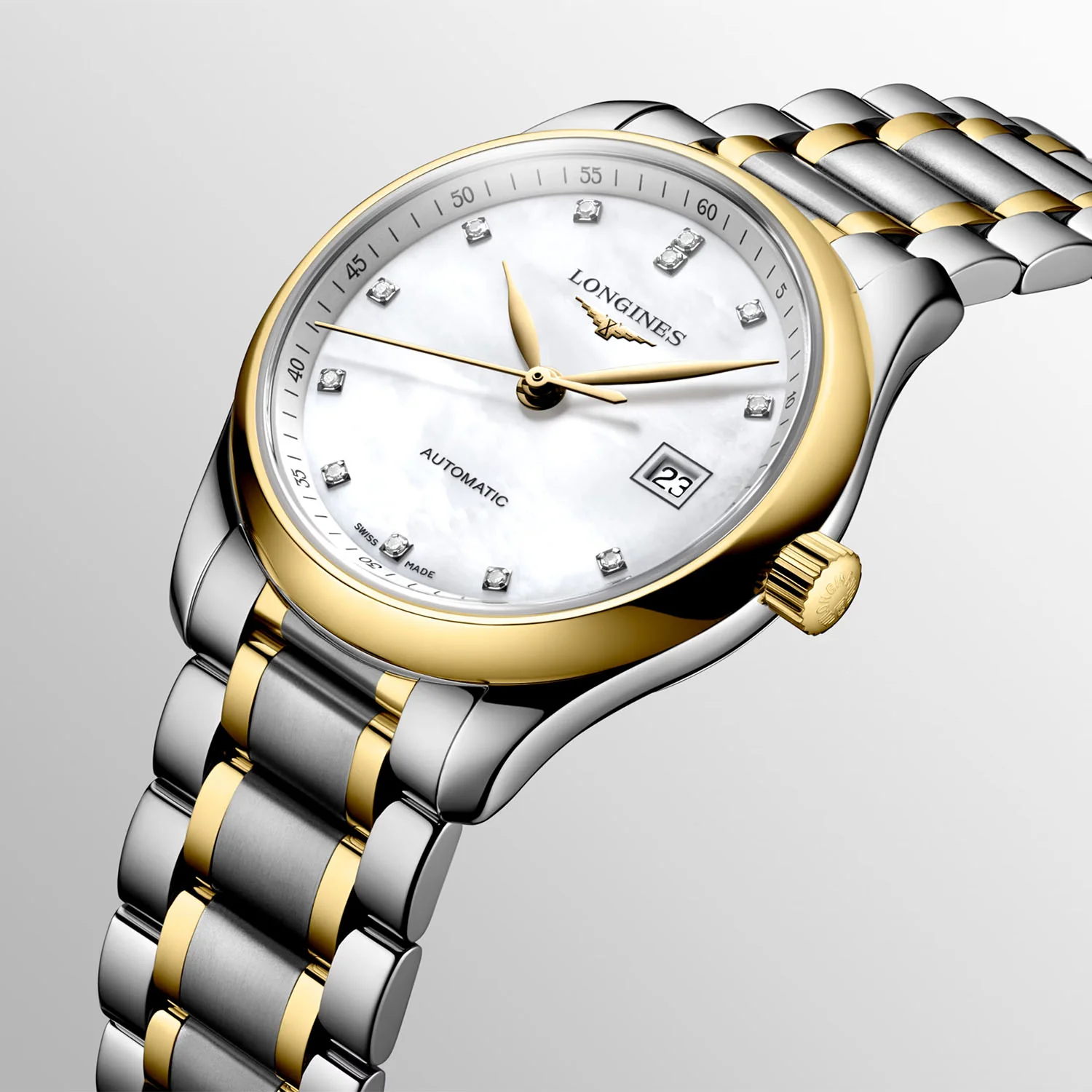 Master Collection 29mm Two-Tone Diamond Dial Bracelet Watch - Image 4