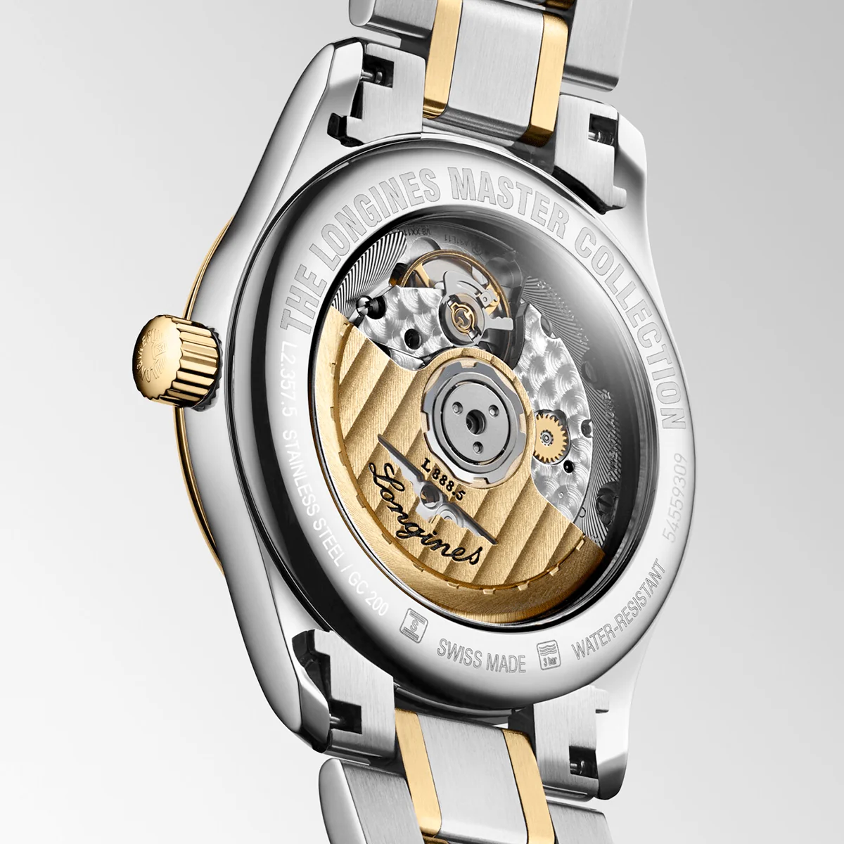 Master 34mm Two-Tone White Mother of Pear Dial Bracelet Watch - Image 3