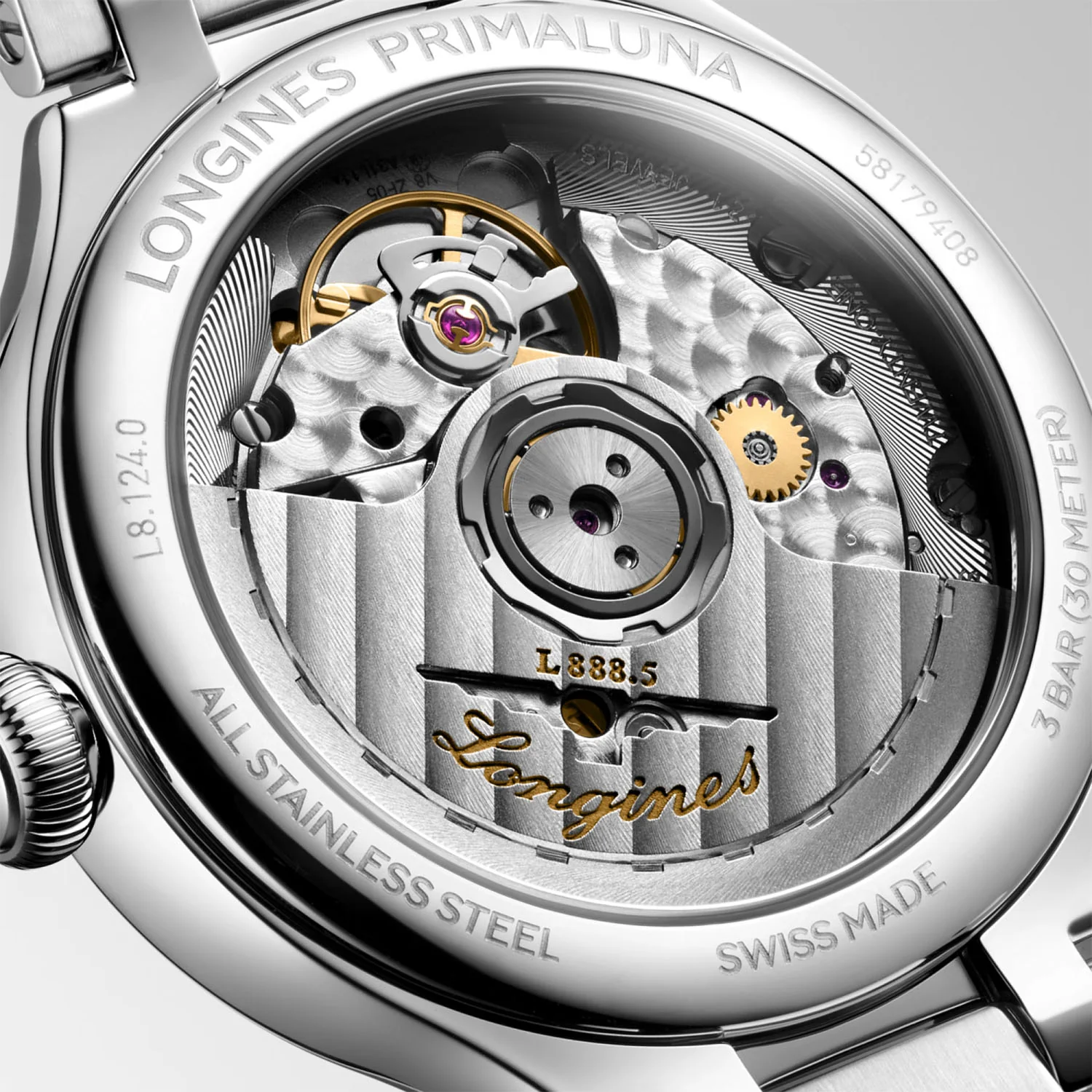 PrimaLuna 34mm Steel Ladies Automatic Bracelet Watch - Image 3