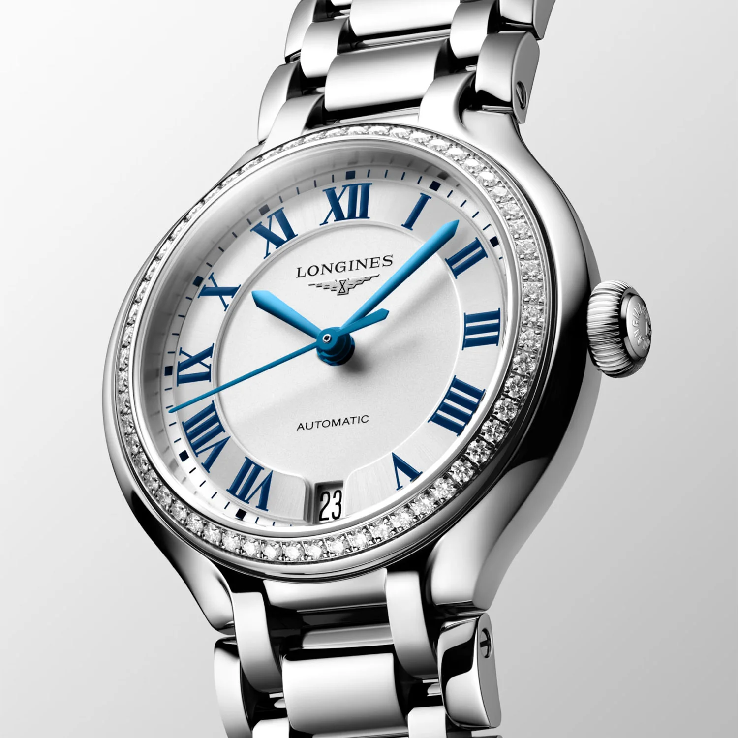 PrimaLuna 34mm Steel Ladies Automatic Bracelet Watch - Image 4